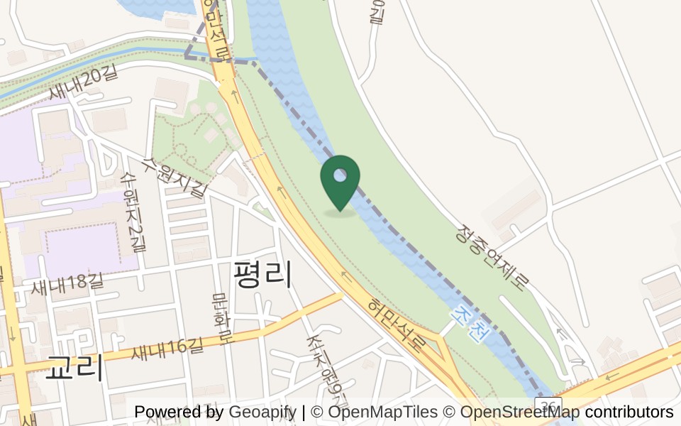 조천변 파크골프장 사진