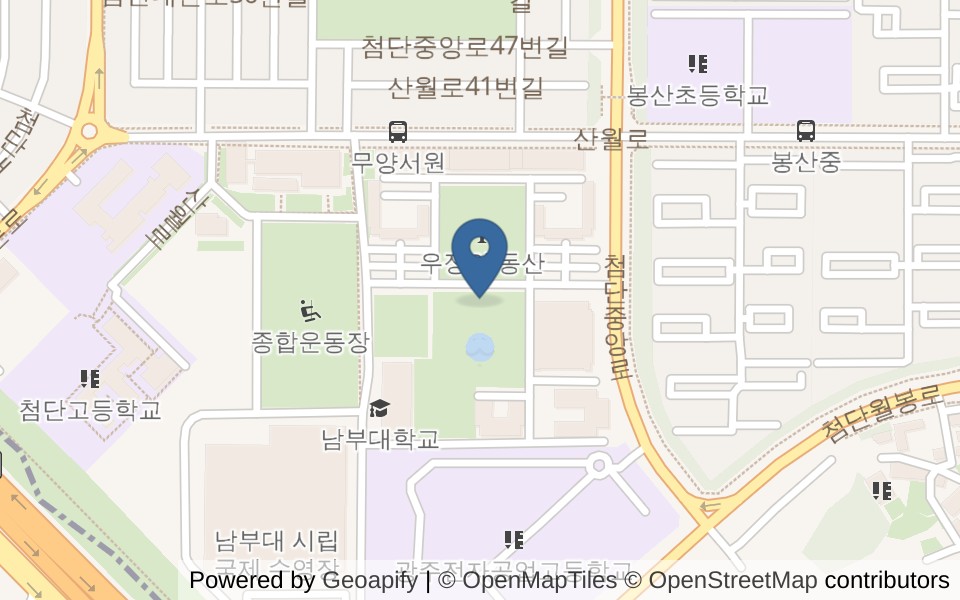남부대국제수영장 사진